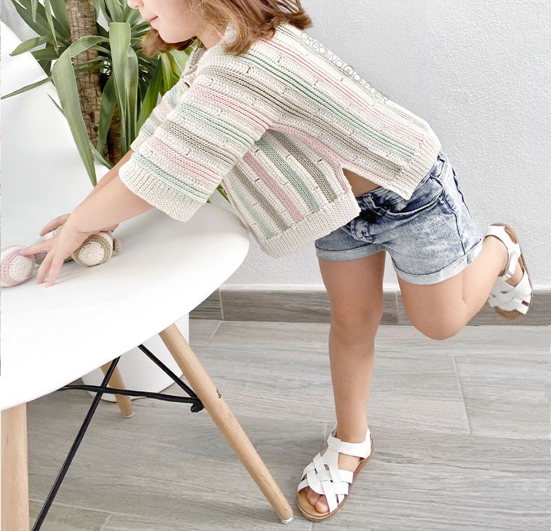 Chaqueta STRIPY de Crochet  - Tejido