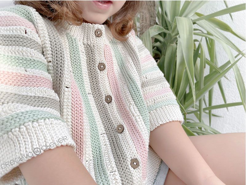 Chaqueta STRIPY de Crochet  - Tejido