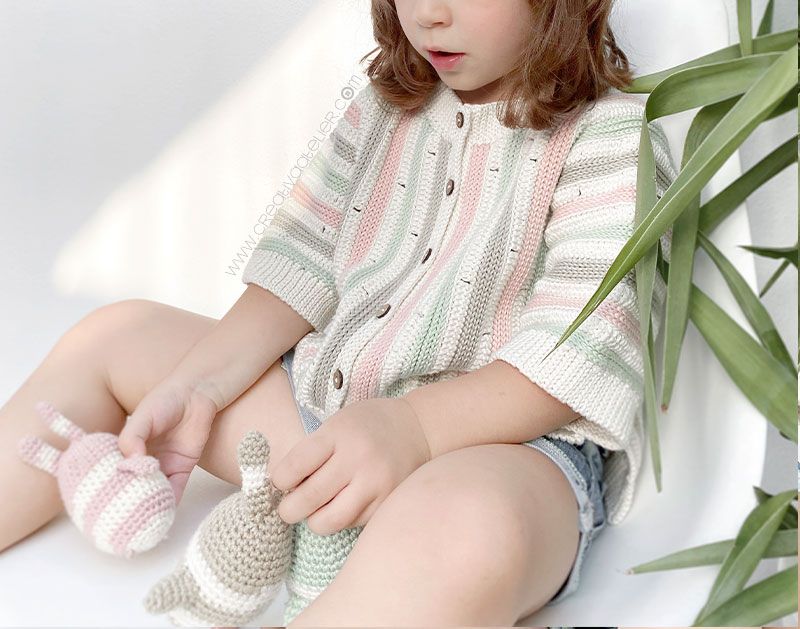 Chaqueta STRIPY de Crochet  - Tejido
