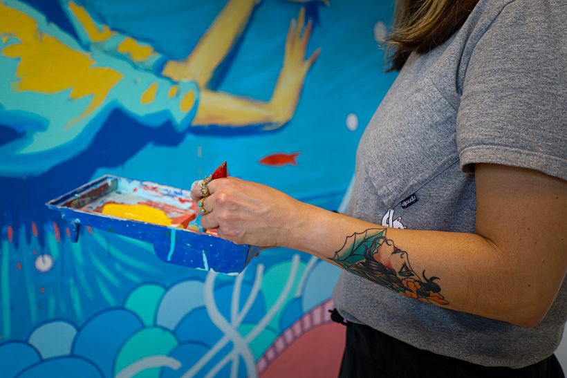 MURAL EN EL HOSPITAL CLÍNICO DE ZARAGOZA 3