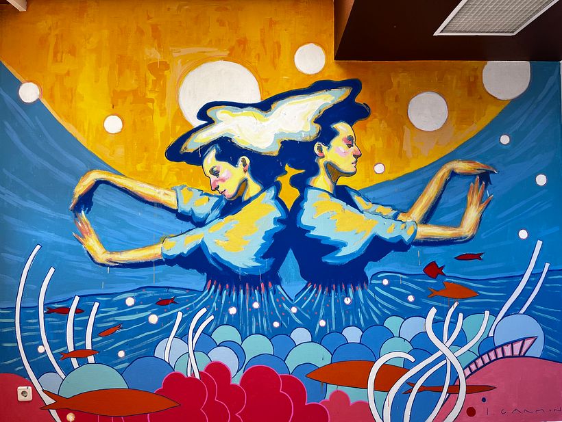 MURAL EN EL HOSPITAL CLÍNICO DE ZARAGOZA 6