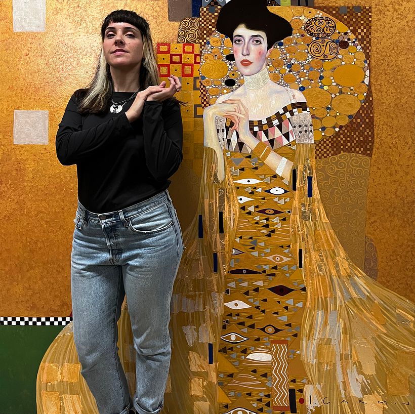 PINTURA AL ÓLEO INSPIRADA EN UNA OBRA DE GUSTAV KLIMT 1