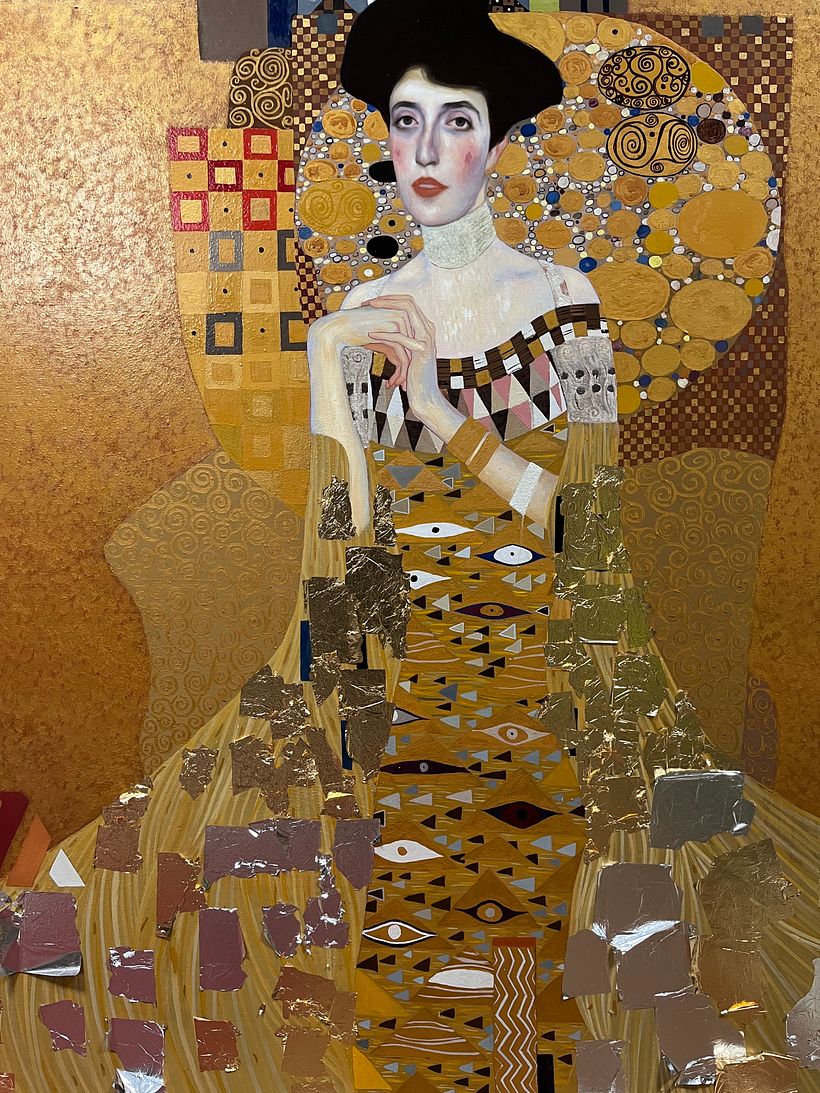 PINTURA AL ÓLEO INSPIRADA EN UNA OBRA DE GUSTAV KLIMT 3