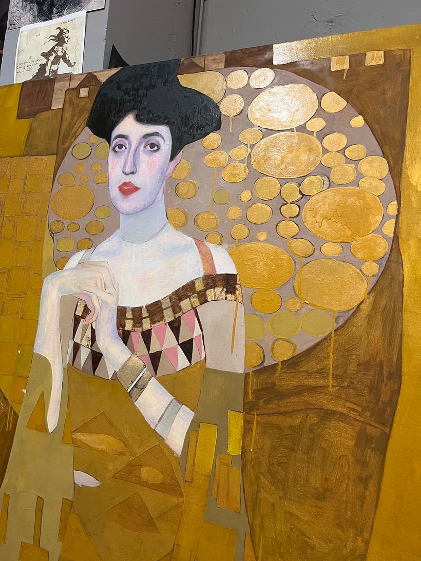 PINTURA AL ÓLEO INSPIRADA EN UNA OBRA DE GUSTAV KLIMT 6