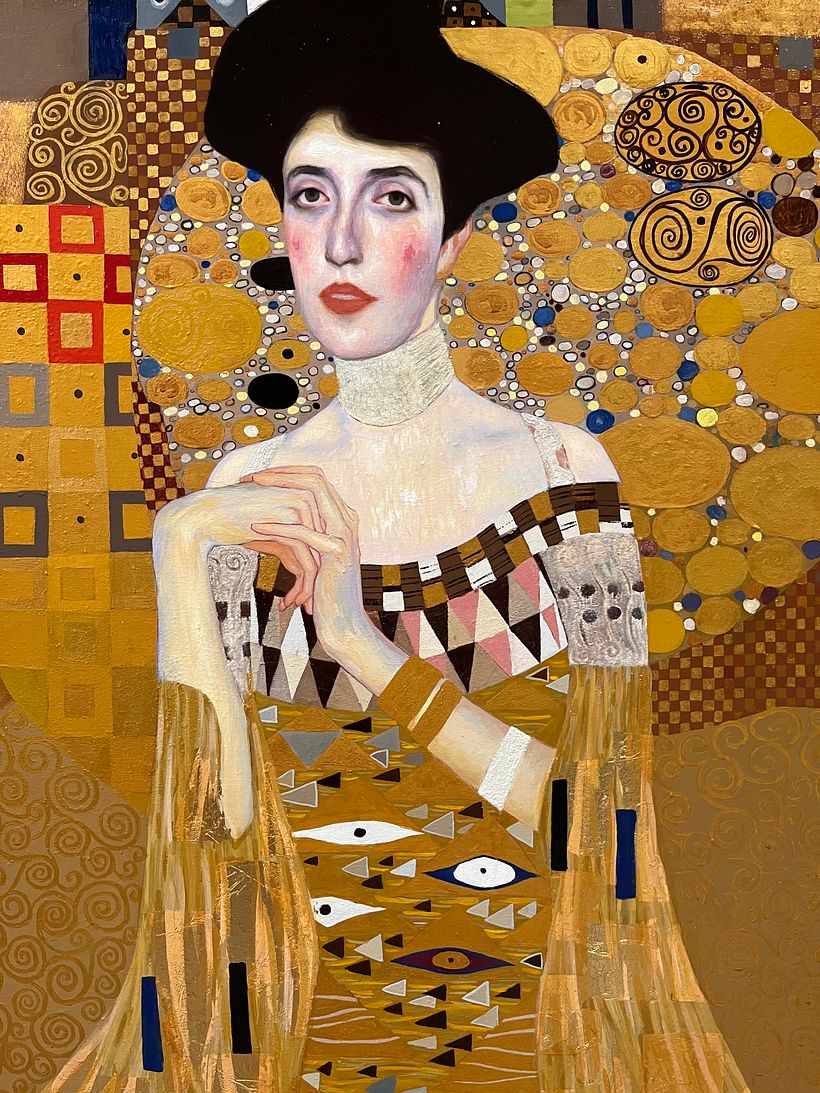 PINTURA AL ÓLEO INSPIRADA EN UNA OBRA DE GUSTAV KLIMT 10