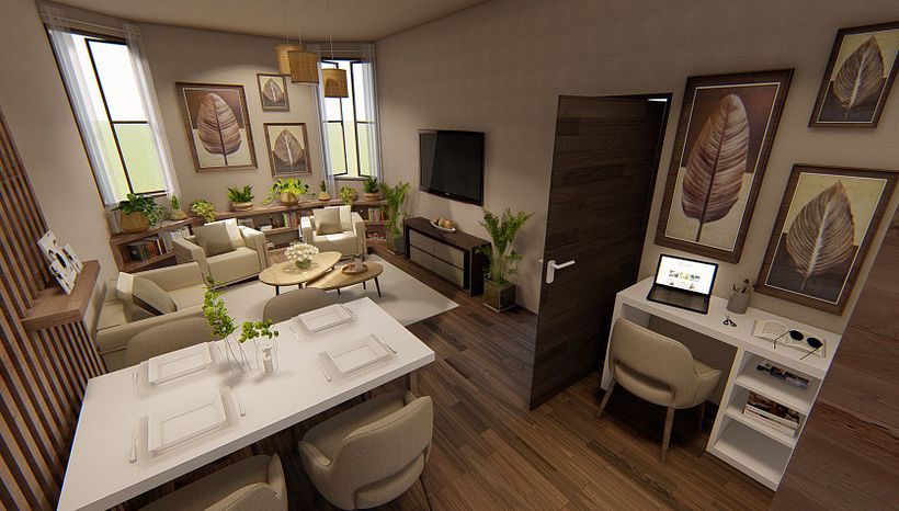 SALA DE ESTAR Y COMEDOR