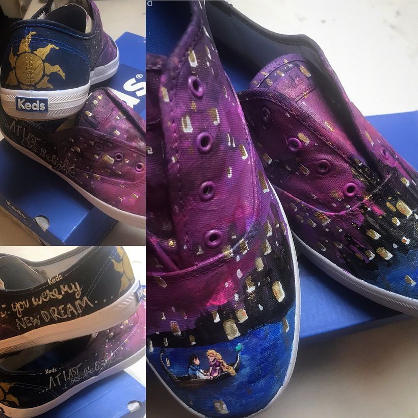 A pair of Tangled inspired sneakers!