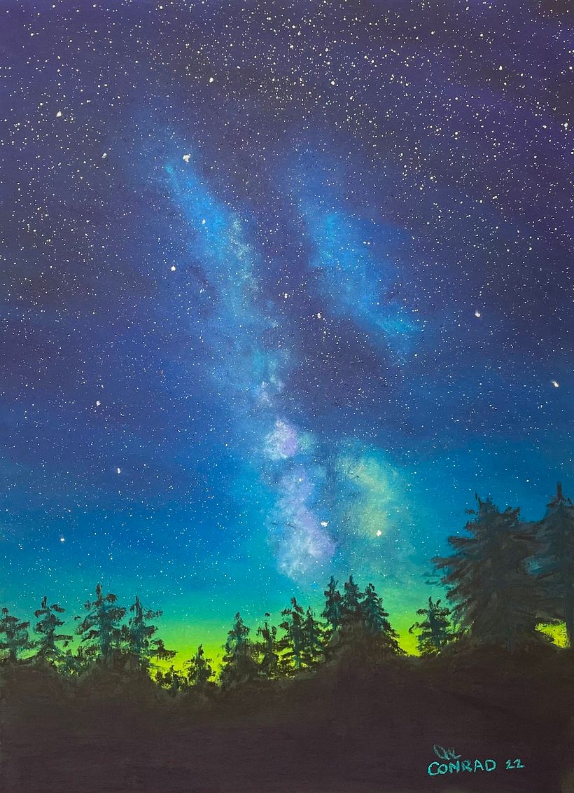 Milky Way in soft pastels