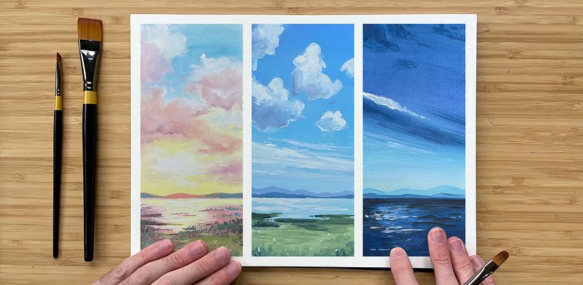 Use acrylic paint to achieve bold colors and textured surfaces.