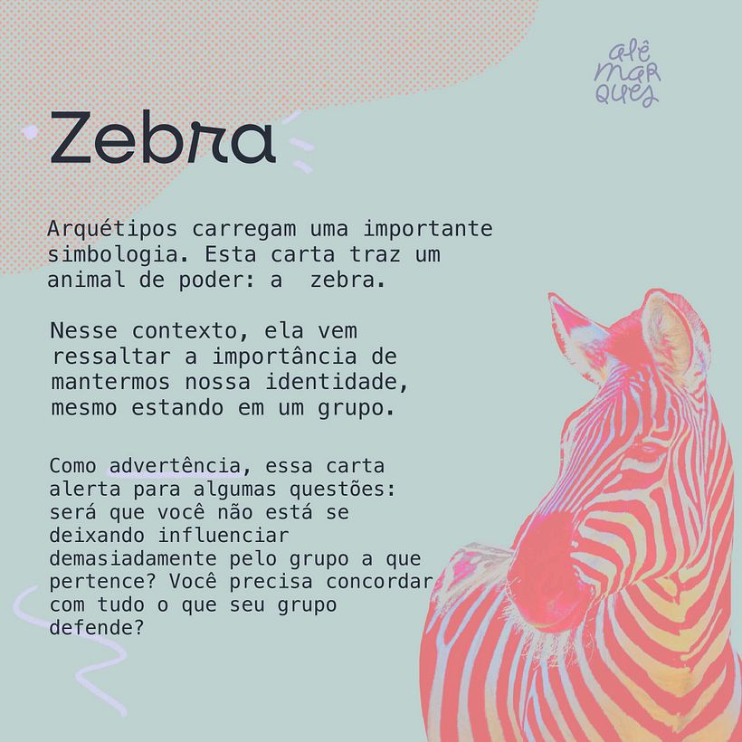 conceito do tarô: usar animais como arquétipos para conselho do dia, por exemplo.