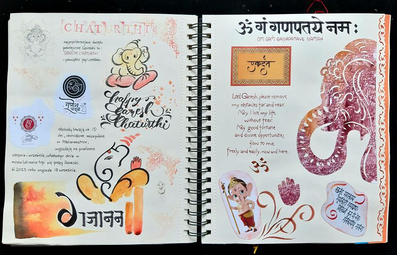 Fourth card - about the festival of Ganeshi