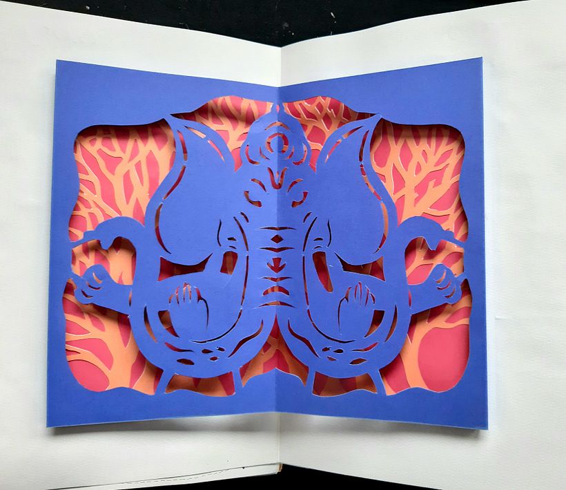 Card seven, added - three-dimensional cutout