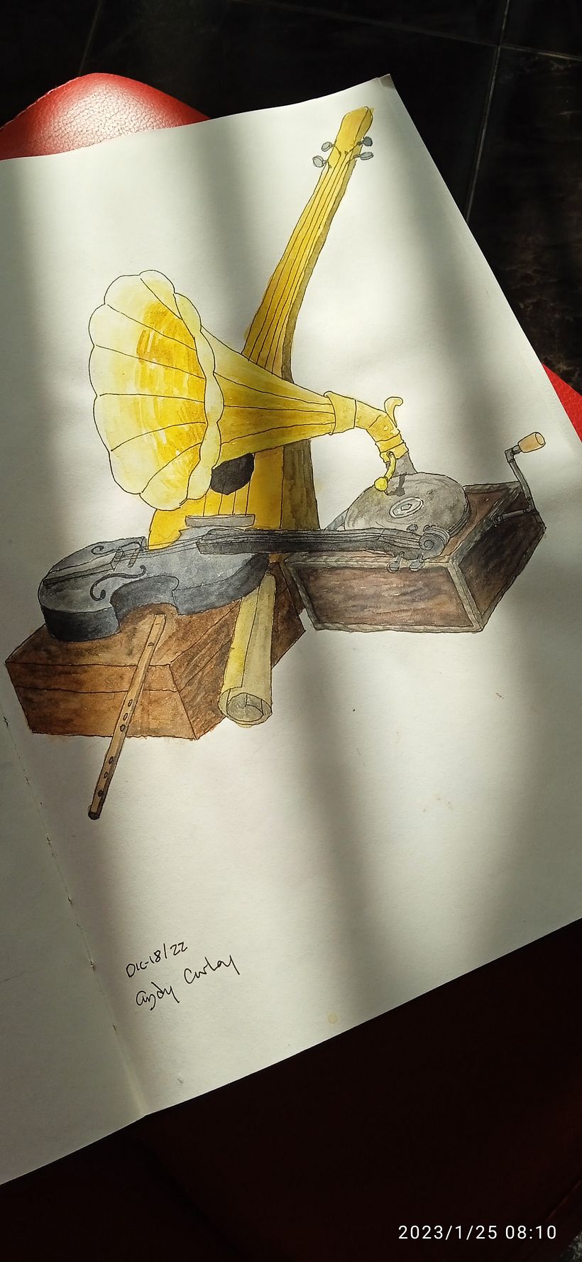 Unos instrumentos de música