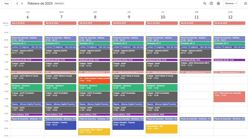 Primera semana - Del 06 al 12 de febrero