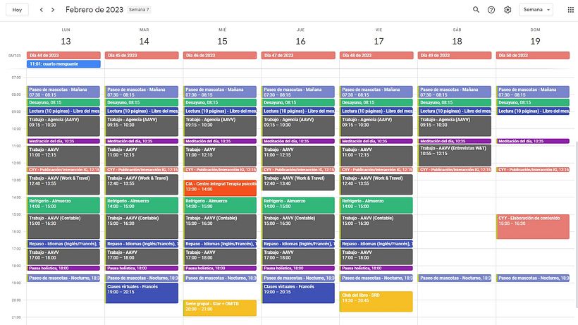 Segunda semana - del 13 al 19 de febrero