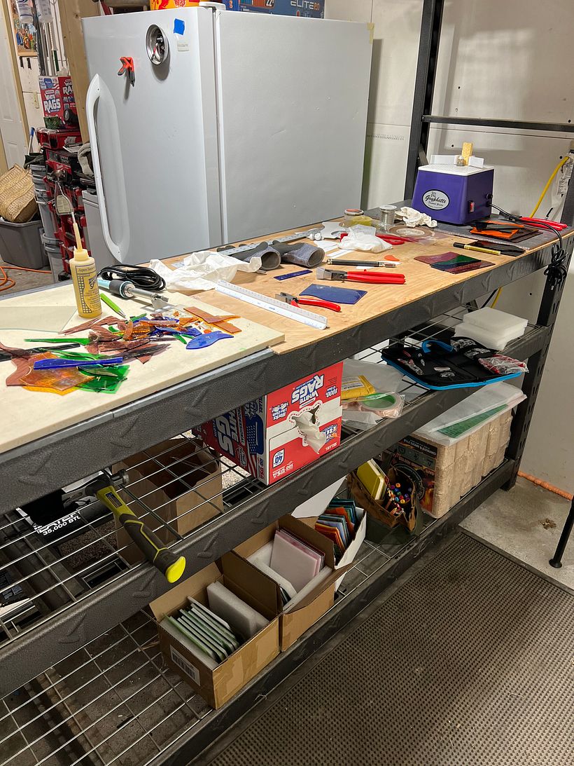 Makeshift glass area