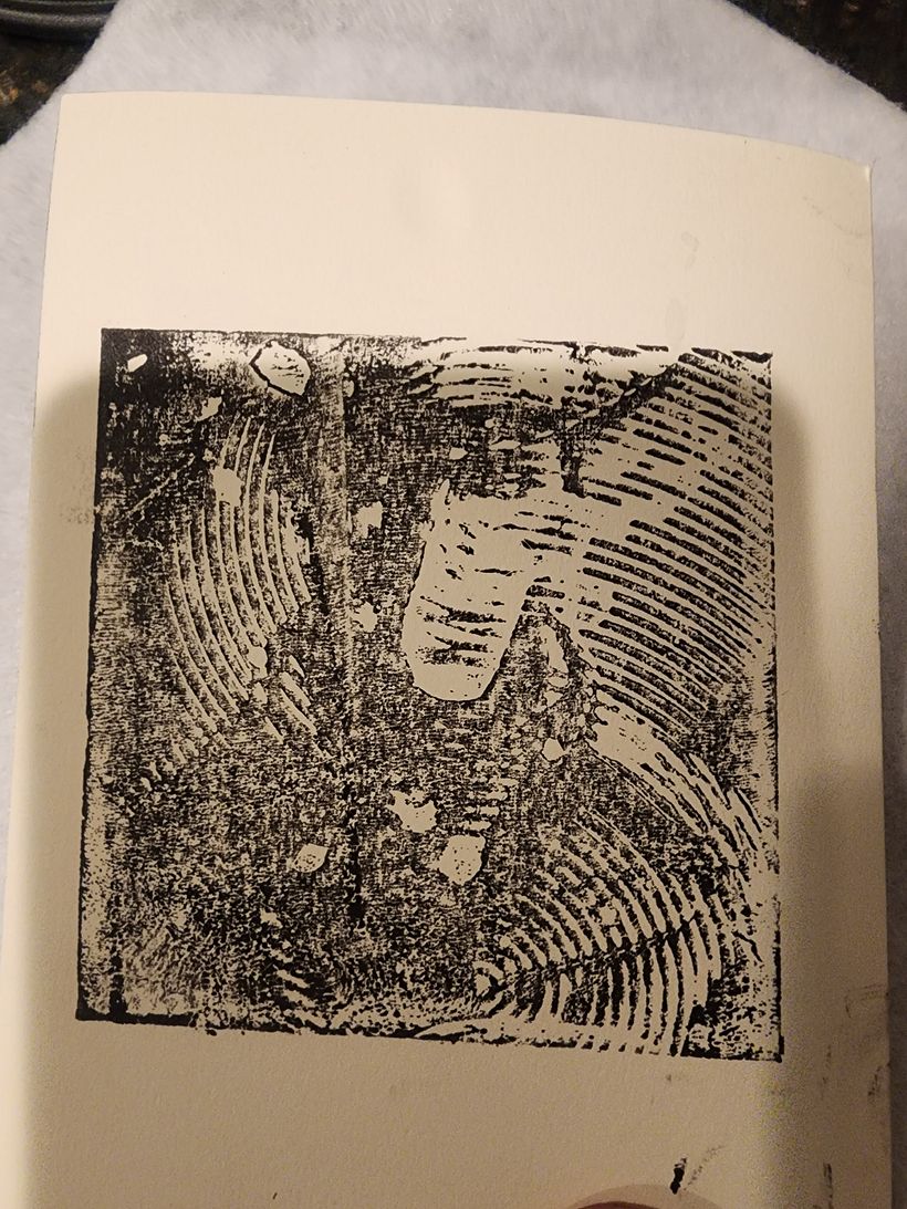Bubbles  in the stamp due to photo image process 