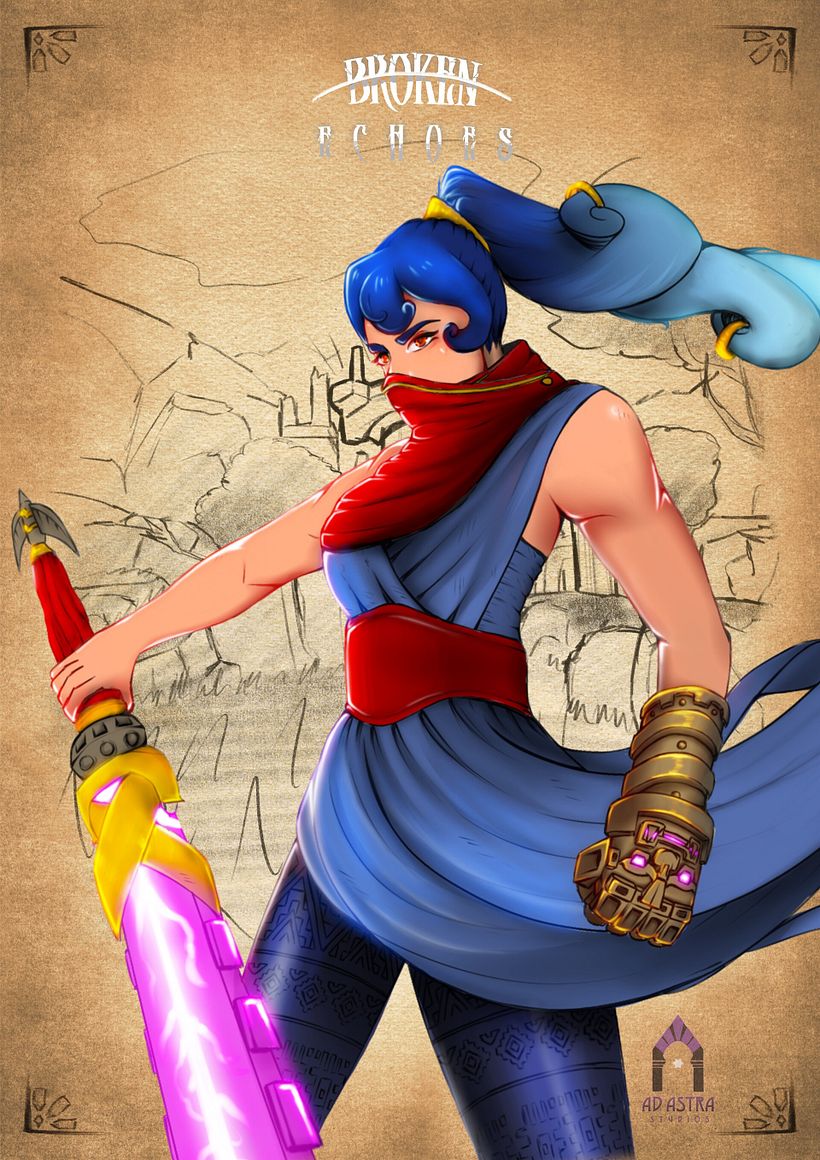 Character Concept Art "Lea" from Broken Echoes by Ad Astra Studios 9