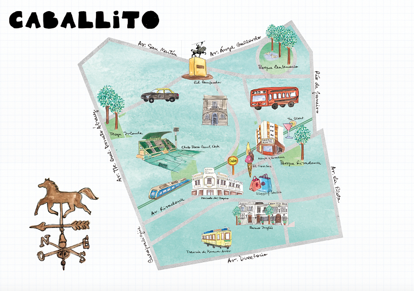 Mi proyecto del curso: Creación de mapas ilustrados: refleja la esencia de la ciudad 2