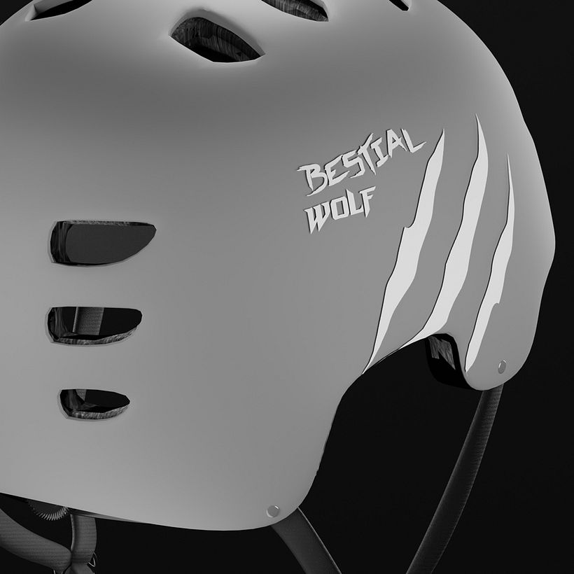 Bestial Wolf Helmet - 3D Modeling 6
