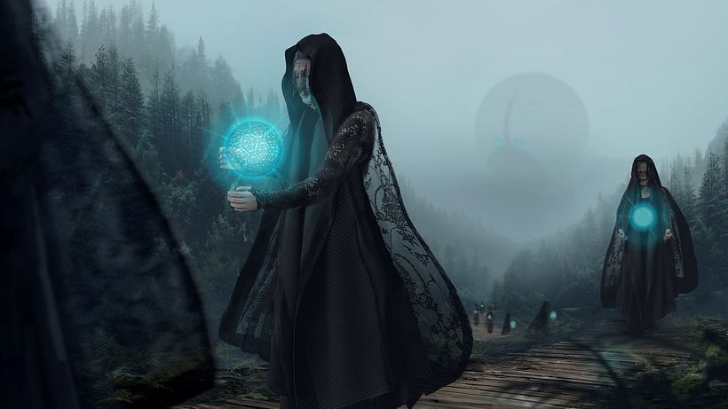 Concept art I designed inspired by the Bene Gesserit from the Dune books.