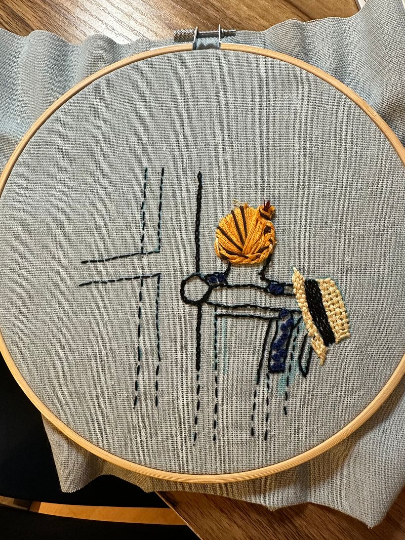 My project for course: Hair Embroidery Stitching Techniques 1