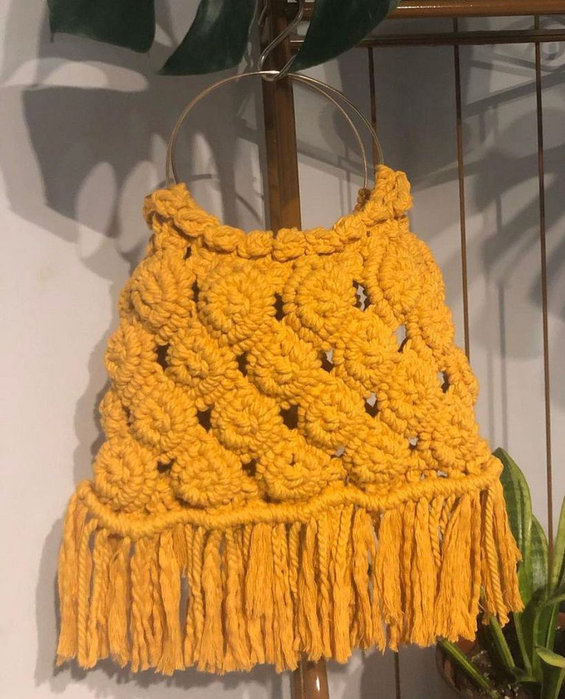 Bolso Macrame Vintage 