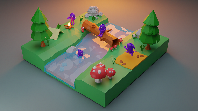 Meu projeto do curso: Criação de personagens 3D com Blender  4
