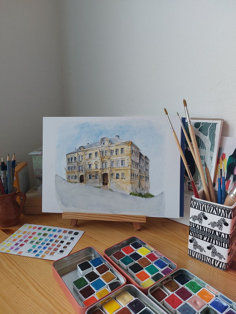 My project for course: Architectural Sketching with Watercolor and Ink 4