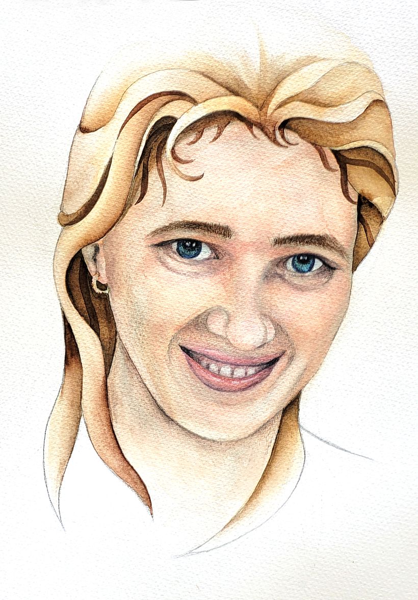 My project for course: Illustrated Portrait in Watercolor 3