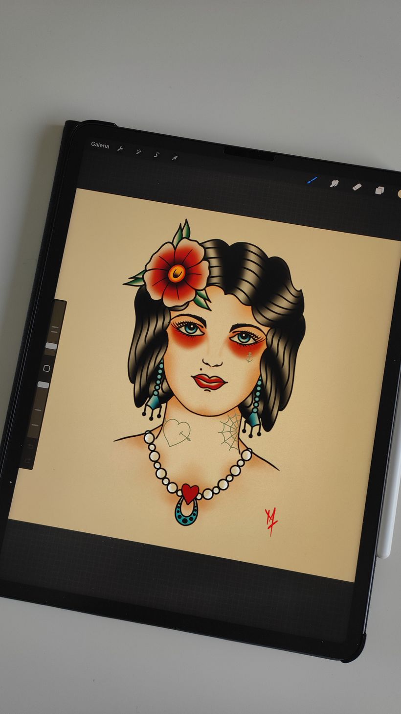 Meu projeto do curso: Design de tatuagens estilo old school no Procreate - Traditionelle Illustration