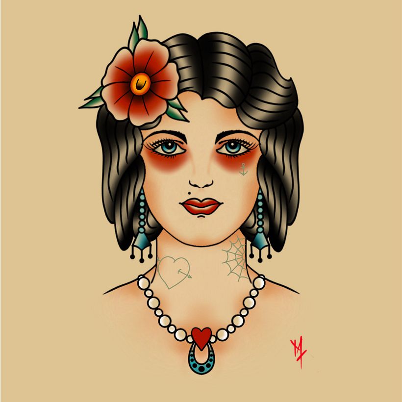 Meu projeto do curso: Design de tatuagens estilo old school no Procreate - Traditionelle Illustration