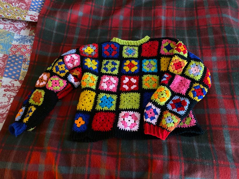 My project for course: Granny Square Crochet: Make Your Own Sweater 1