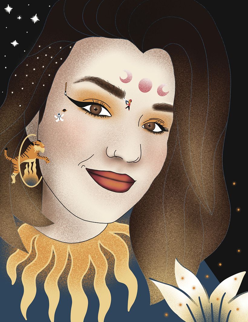 Mi proyecto del curso: Retrato creativo ilustrado con Procreate 2