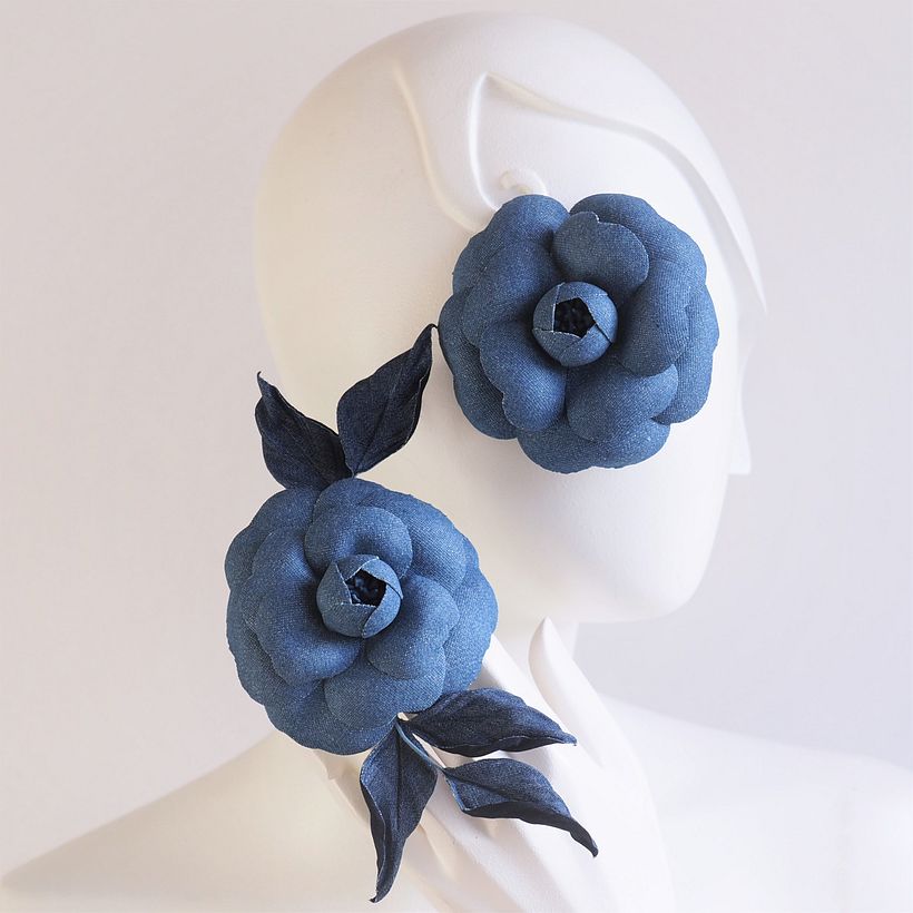 Denim Camellias