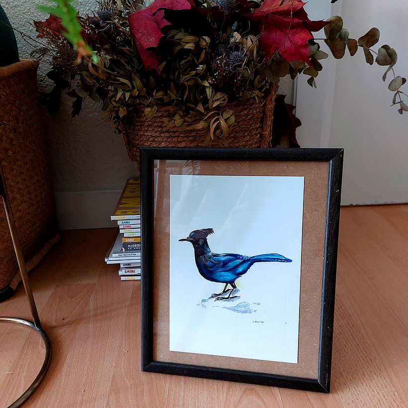 Tienda online de Lola Azcoytia. Serie "Pájaros". Chiara 6