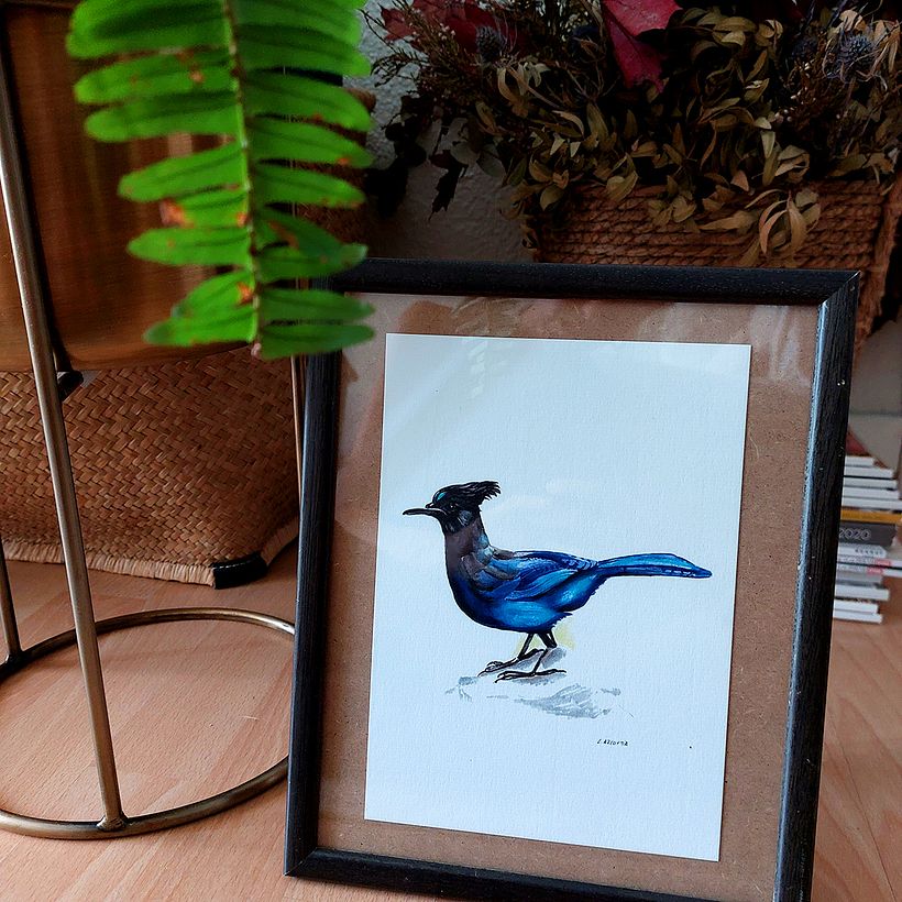 Tienda online de Lola Azcoytia. Serie "Pájaros". Chiara 7