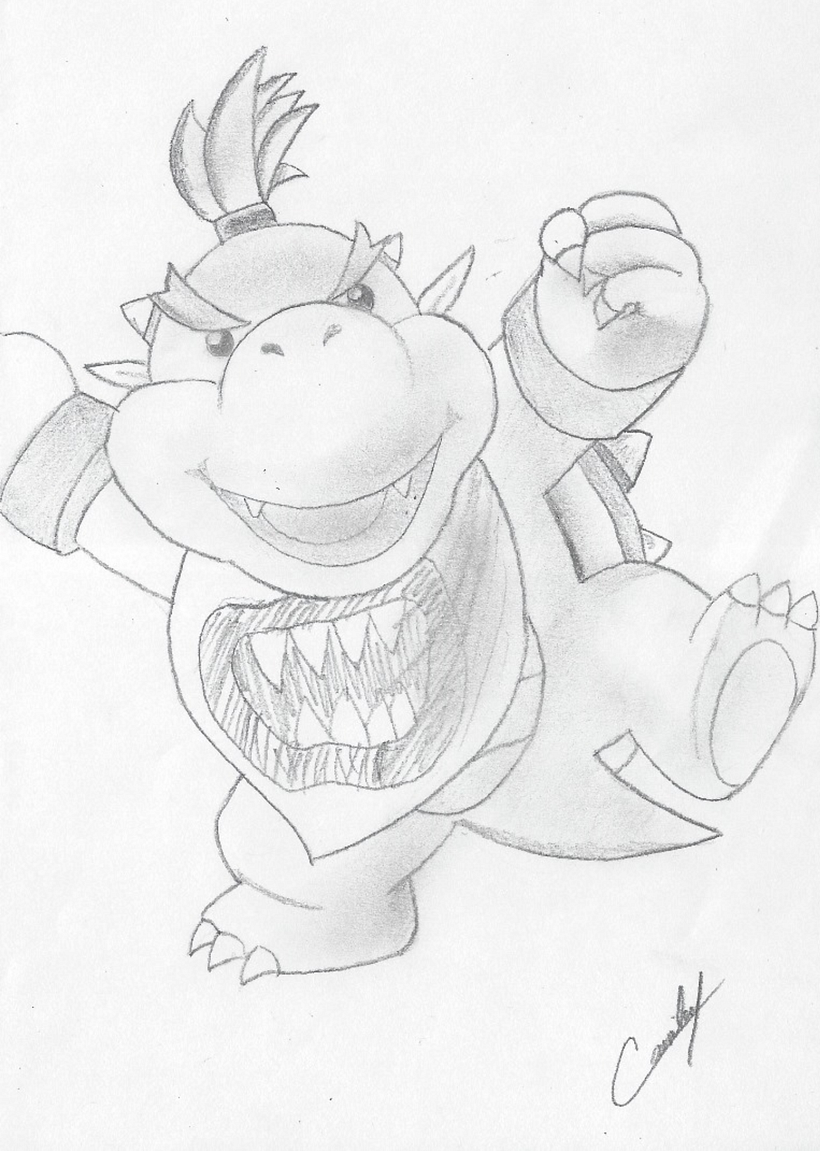Bowser Jr. (Dibujo a lápiz) 1