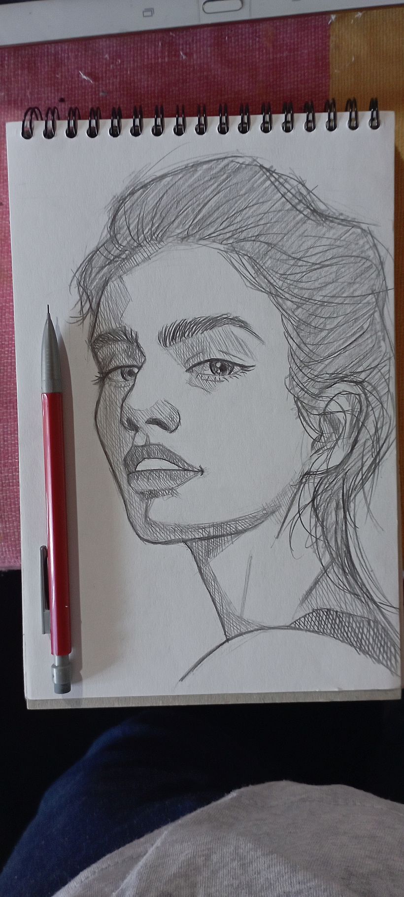 Mi proyecto del curso: Cuaderno de retratos a línea con grafito 4