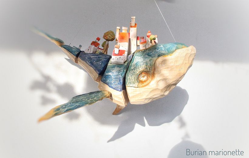 Wooden whale decorations 4