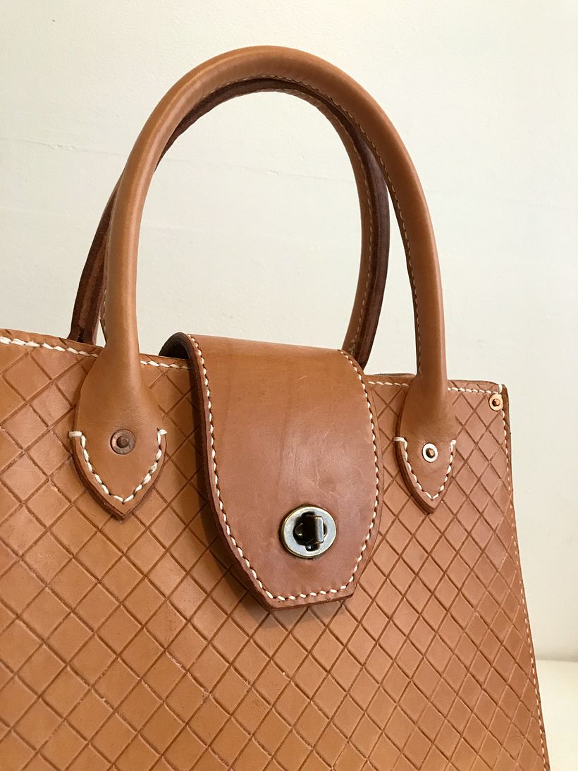 This shows the Studio Tote before I cleaned it up and treated it with leather balm
