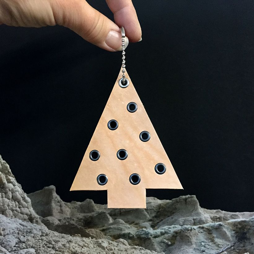 It's fun to make ornaments from scrap leather