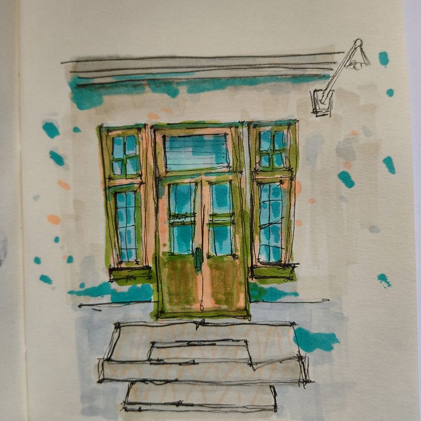 Meu projeto do curso: Desenho arquitetônico expressivo com marcadores coloridos 2