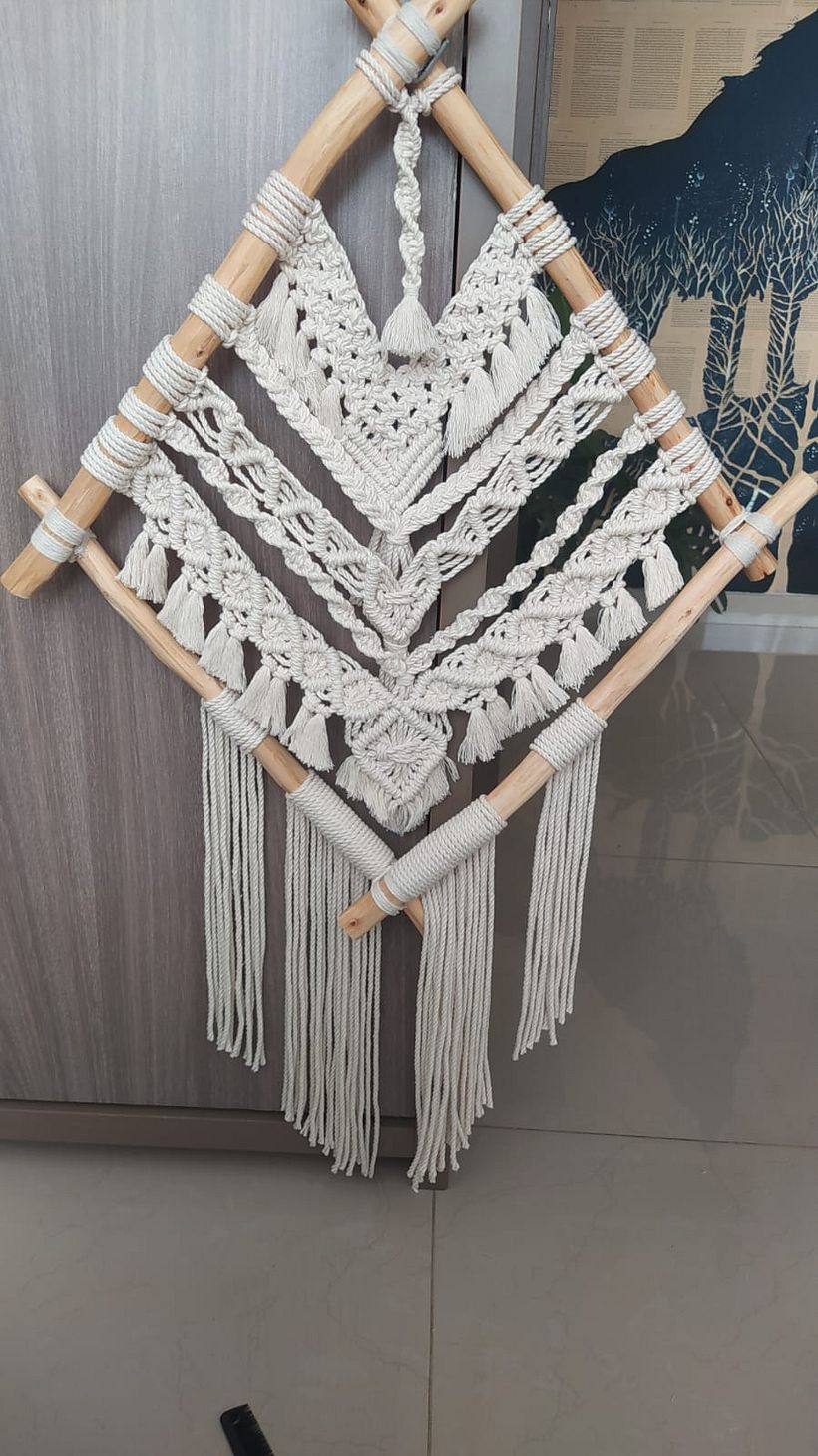 Mi proyecto del curso: Introducción al tapiz de macramé - Desain Aksesori