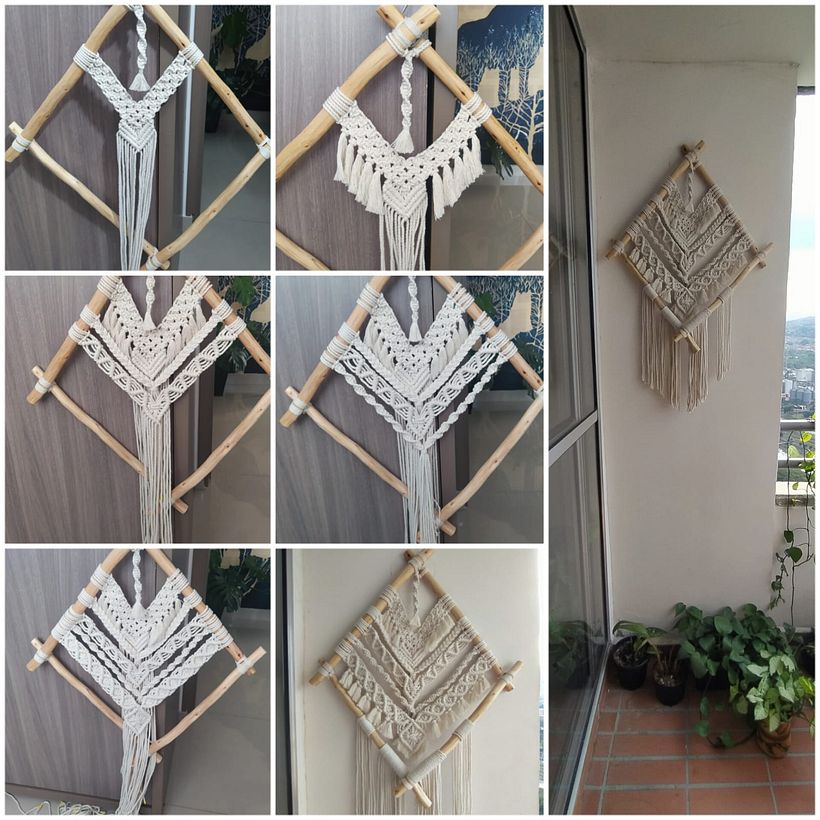 Mi proyecto del curso: Introducción al tapiz de macramé - Desain Aksesori