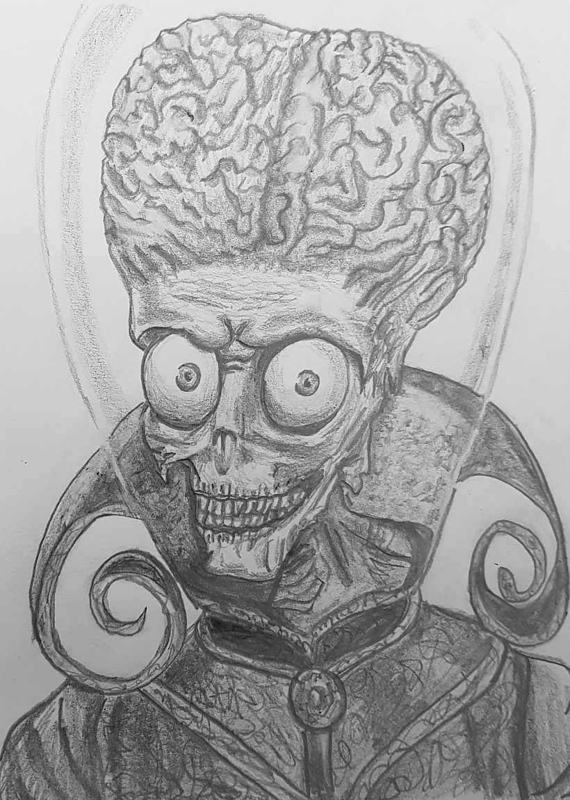 Dibujo de Mars Attack - Ilustrație tradițională