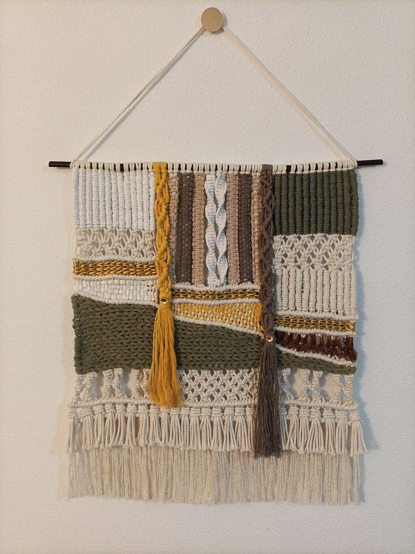Mi proyecto del curso: Introducción al macramé: creación de un tapiz decorativo 2