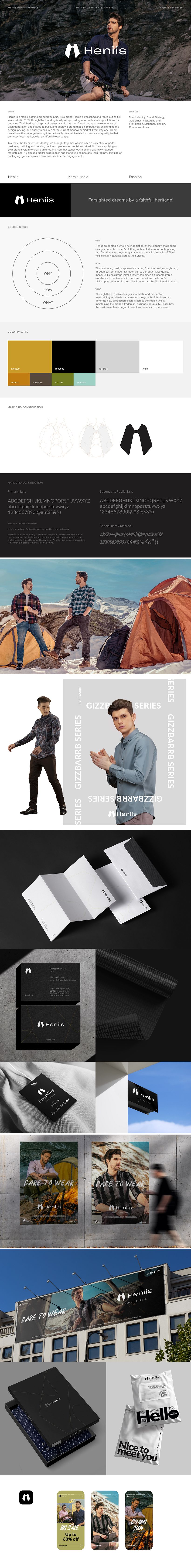 Heniis Men's Apparels Brand Identity 1