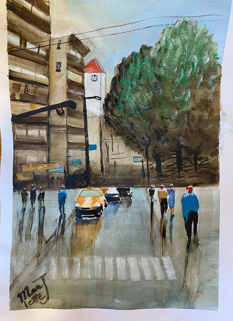 My project for course: Urban Landscapes in Watercolor 1