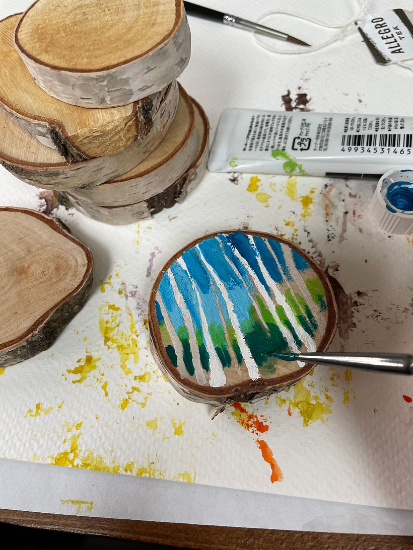 Painting Birches 3